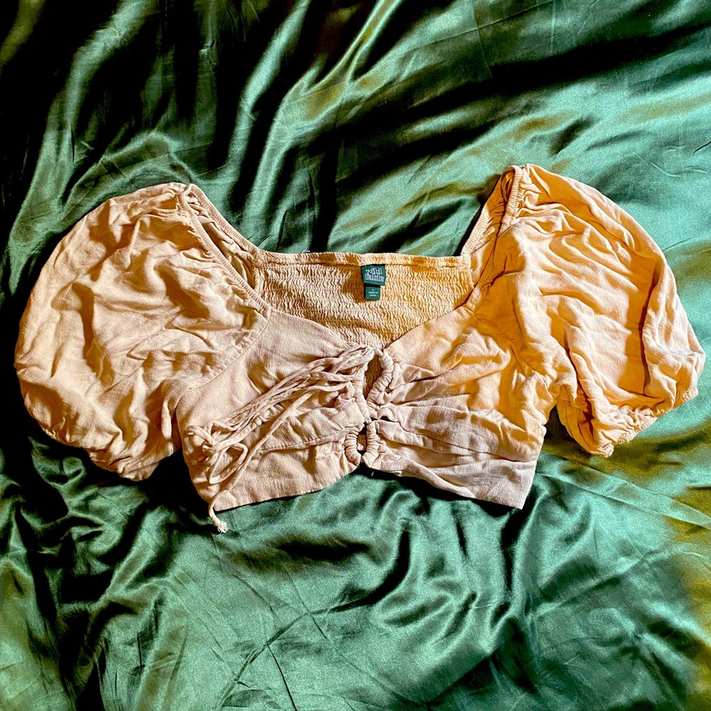 Off Shoulder, Tie Front Top